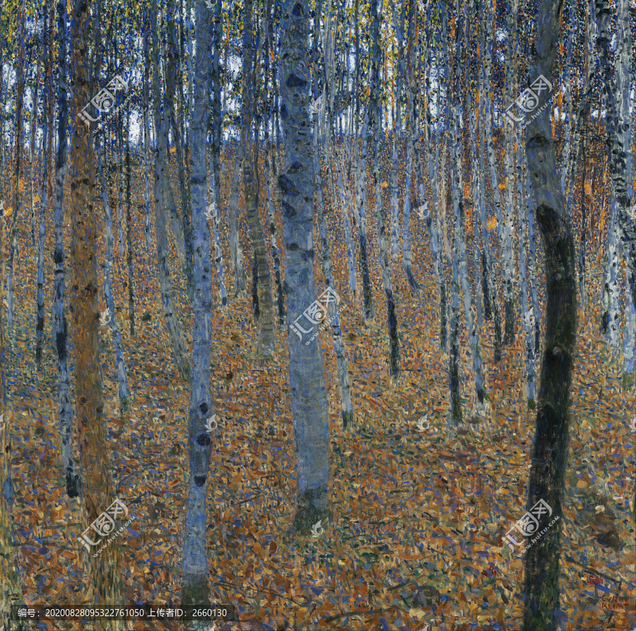 古斯塔夫·克林姆特森林风景油画