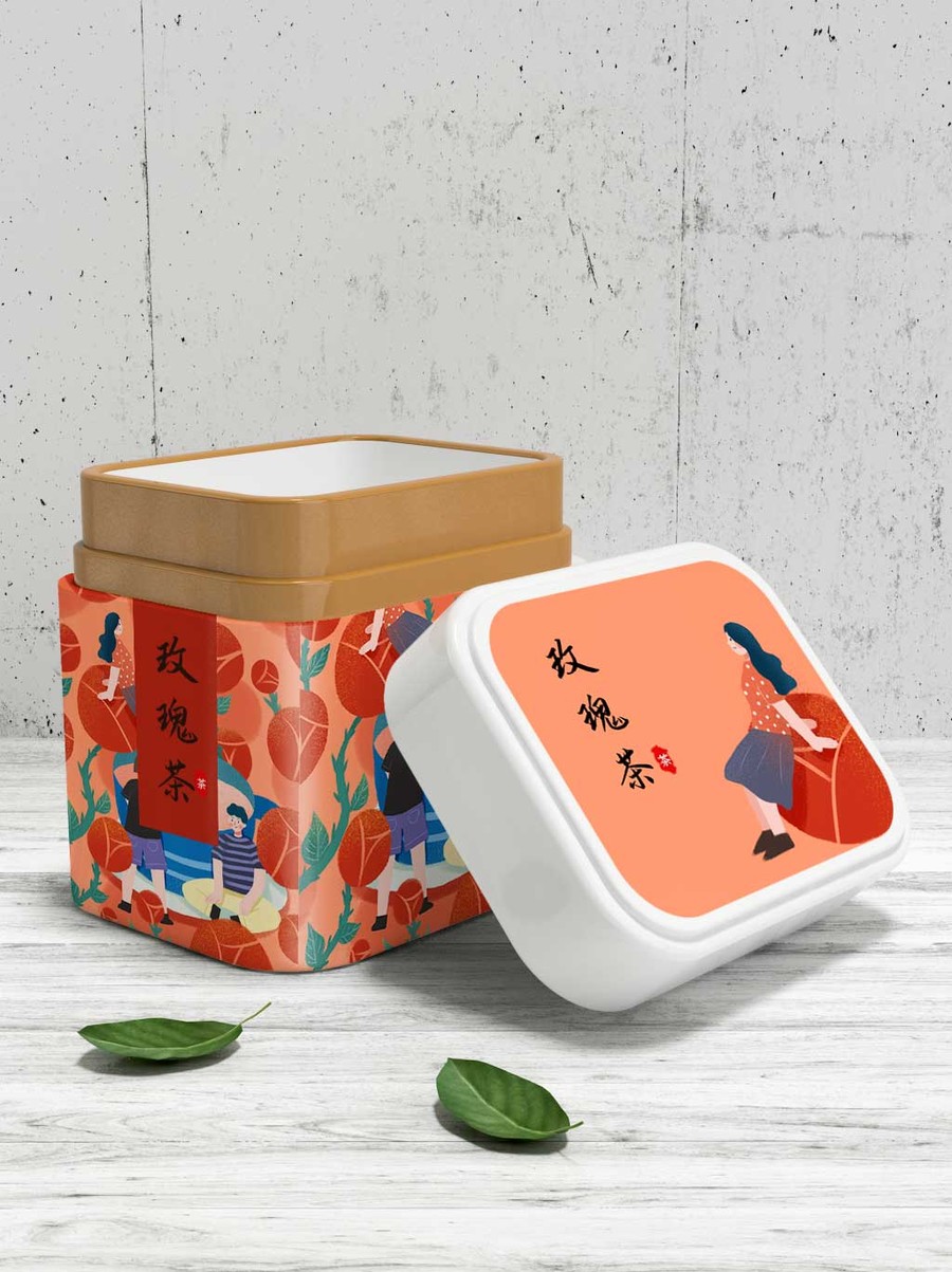 玫瑰花茶包裝鼠標(biāo)墊