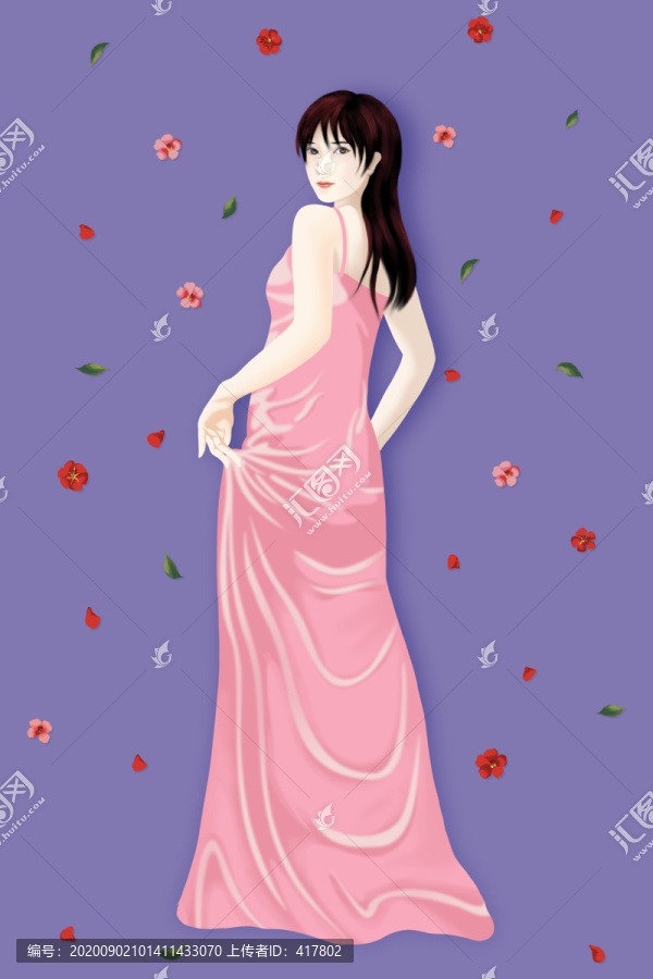 手繪美女