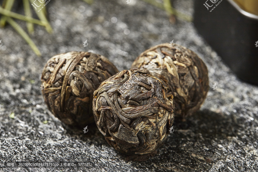 普洱茶茶球特写