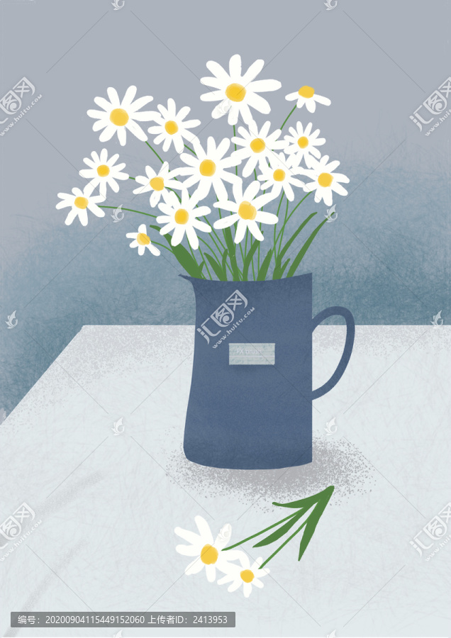 花瓶里的小雛菊