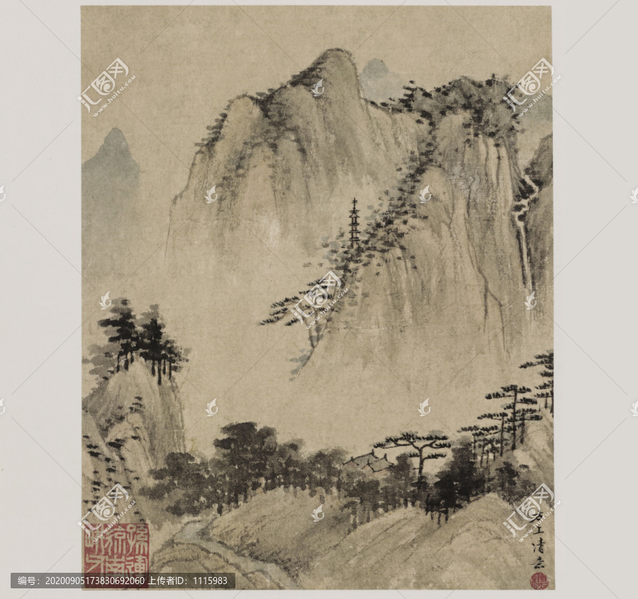查士標山水畫