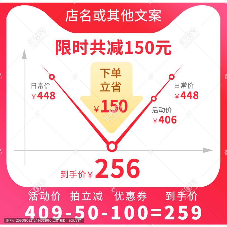 电商降价示意图减价图