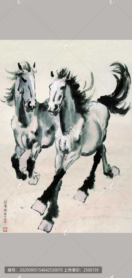 徐悲鴻奔馬圖