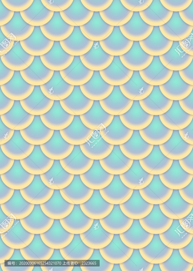 立體漸變魚鱗片紋理背景