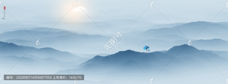 創(chuàng)意水墨山水