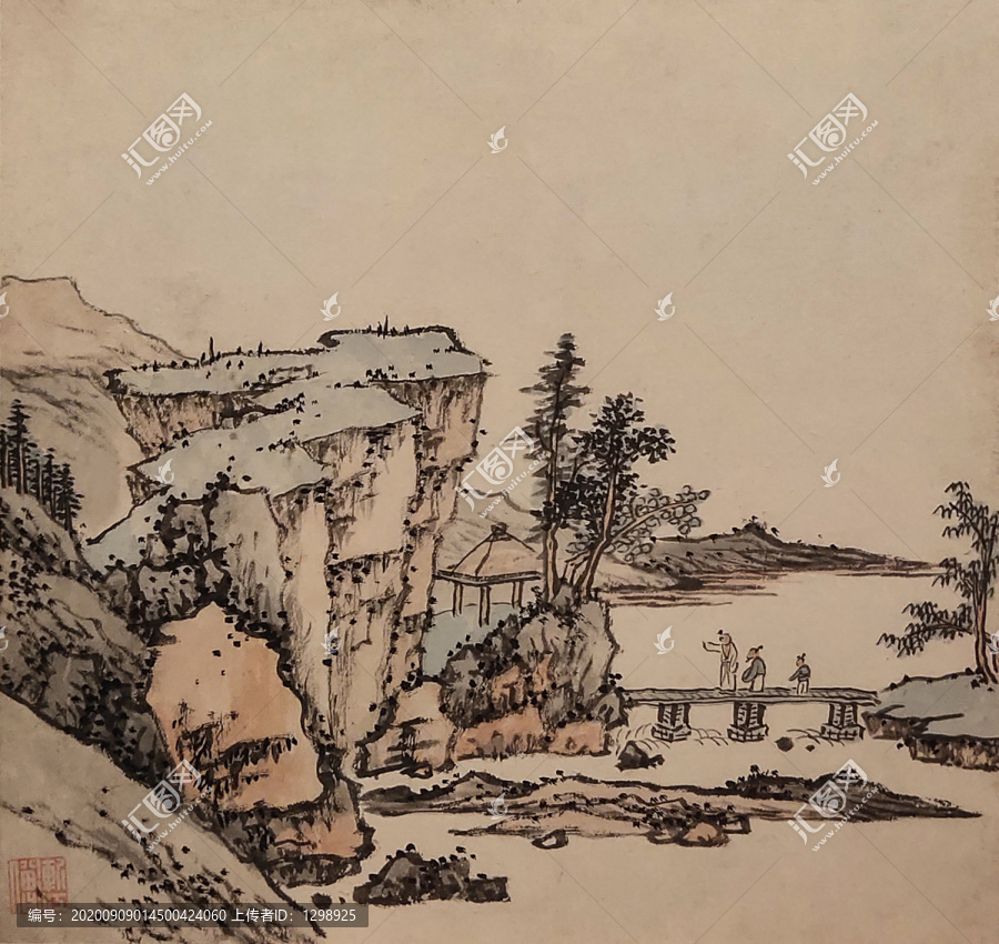 弘仁清代山水畫(huà)