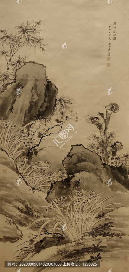 蔣廷錫清代山水花草國畫