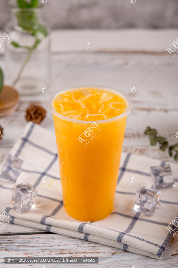 鲜榨橙子汁饮品高清图