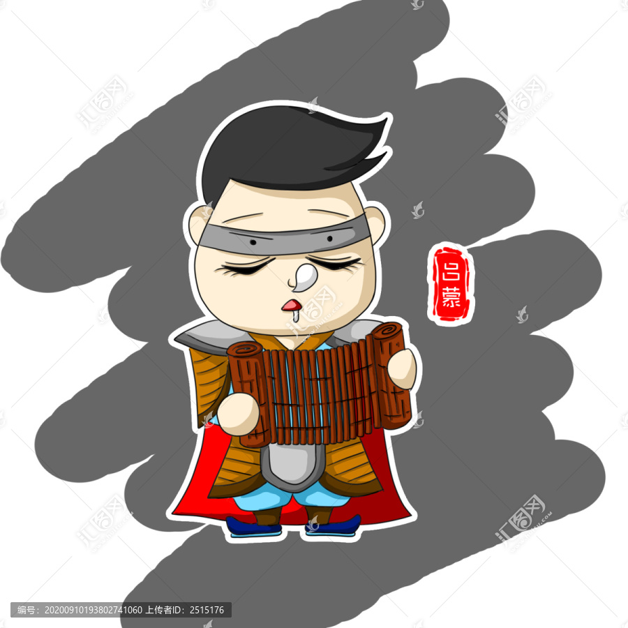 手繪Q版三國人物形象設(shè)計(jì)呂蒙