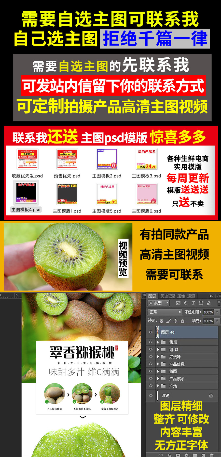 翠香獼猴桃詳情頁