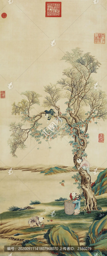 焦秉貞五子登科圖