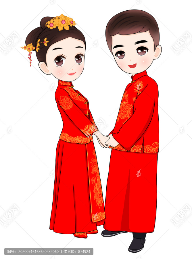 婚禮人物插畫