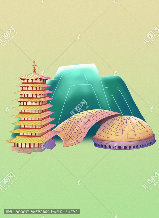 南京雨花區(qū)佛頂宮插畫