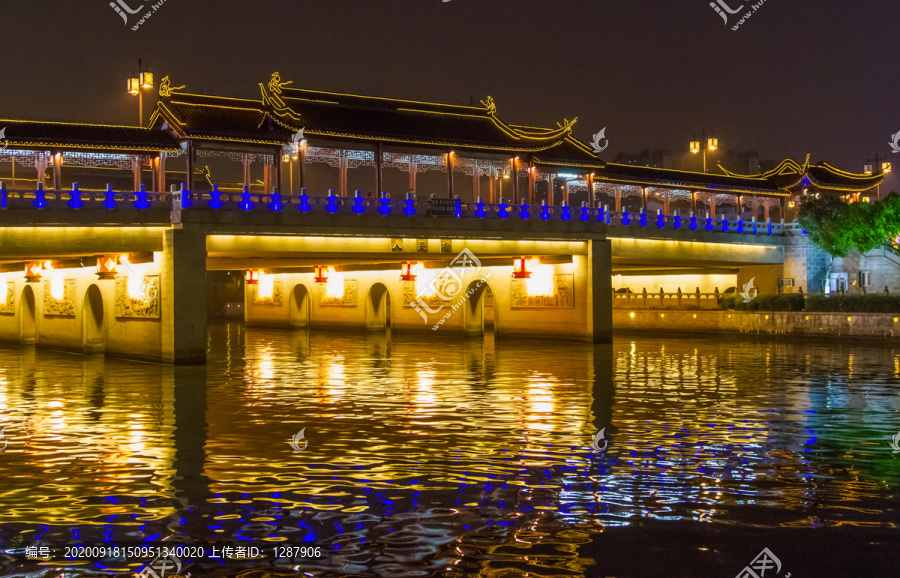 苏州人民桥夜景