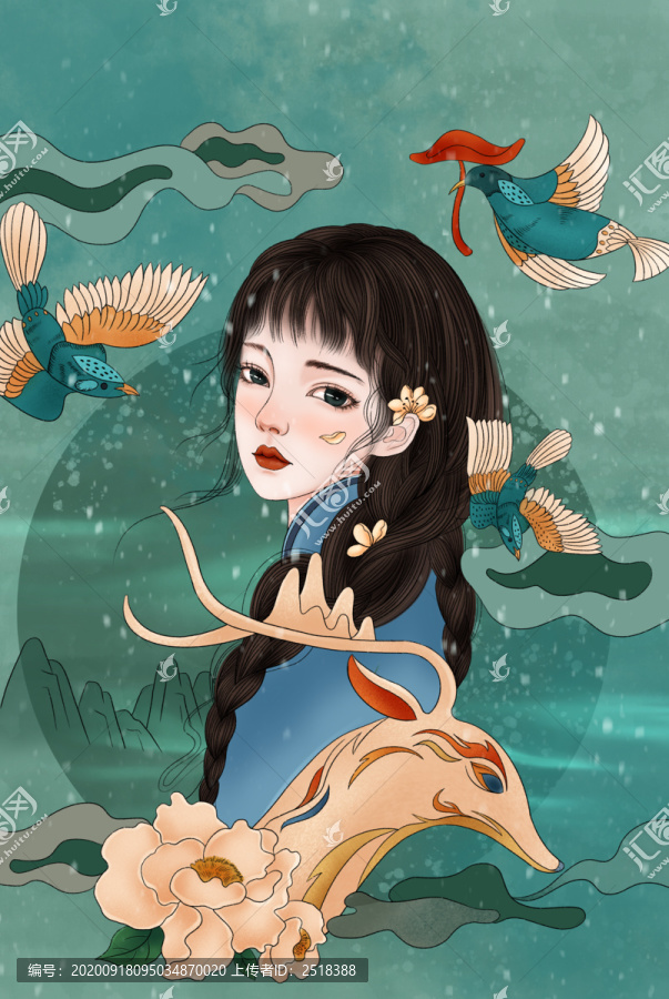 古風美人可愛女孩