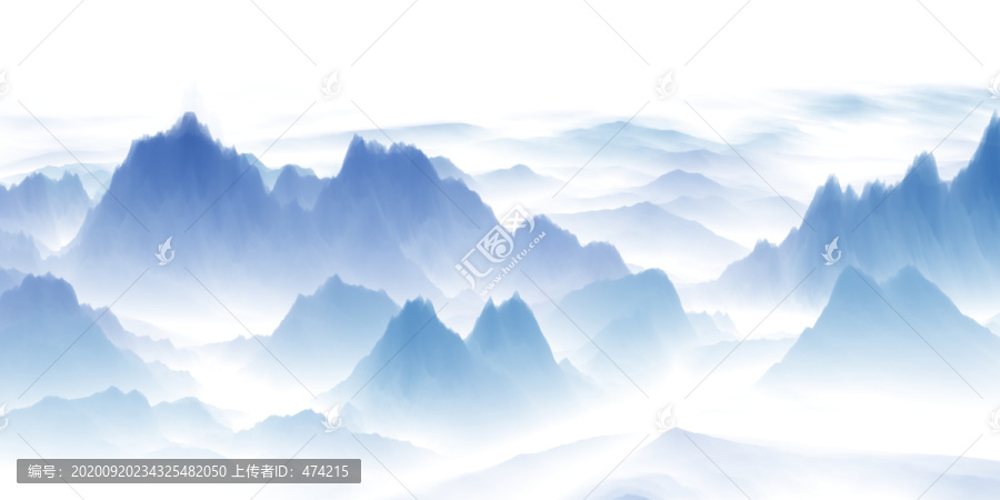 水墨山