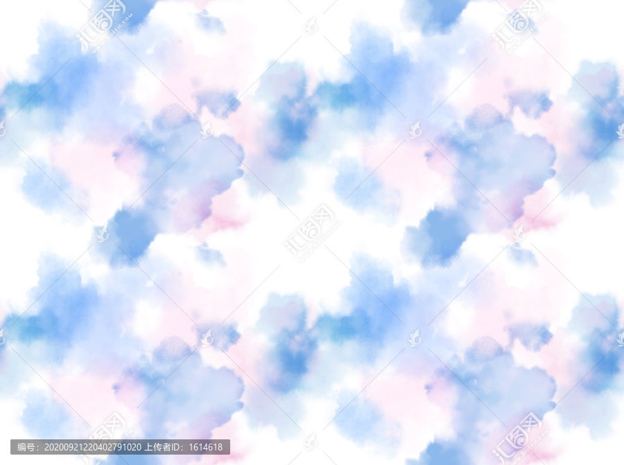 水彩手繪優(yōu)雅印花抽象無縫背景