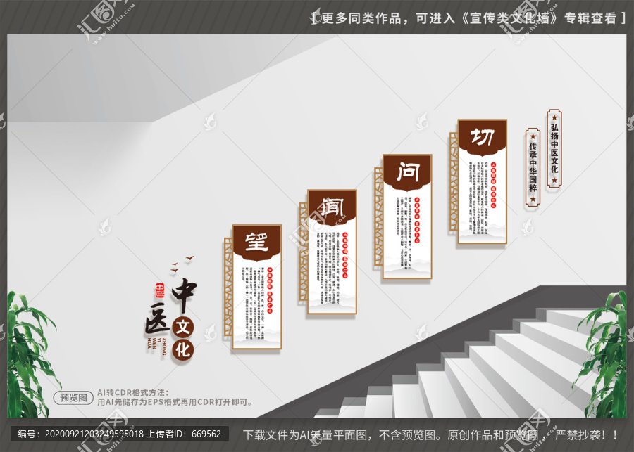 中醫(yī)樓梯文化墻