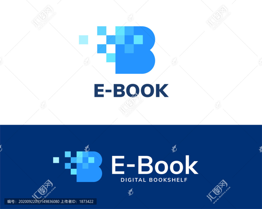 电子书创意设计字母标志