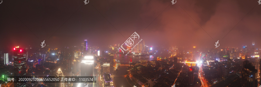 航拍上海城市夜景114