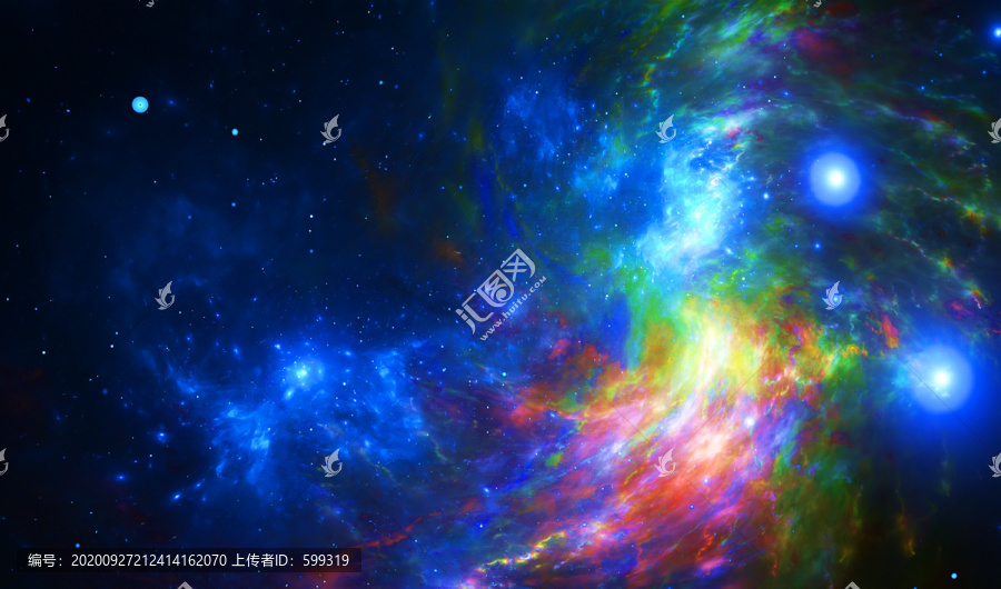 絢麗藍(lán)色星空