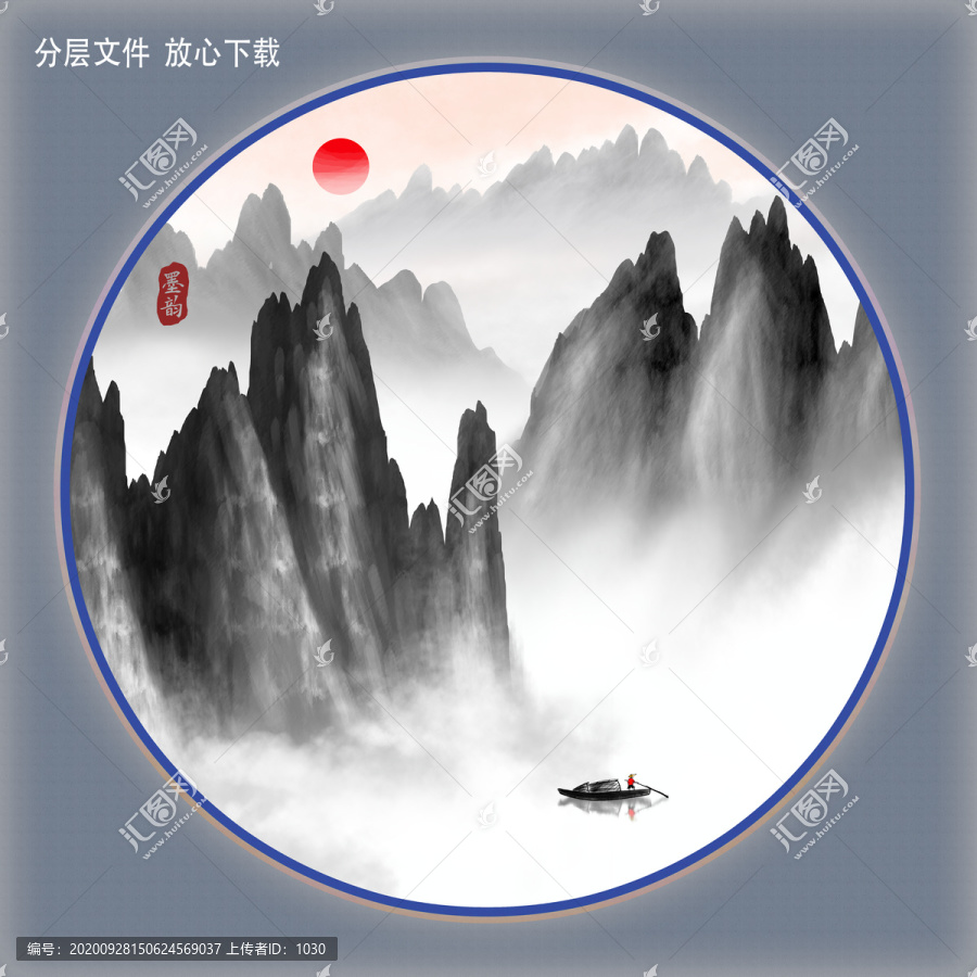 玄關(guān)山水畫