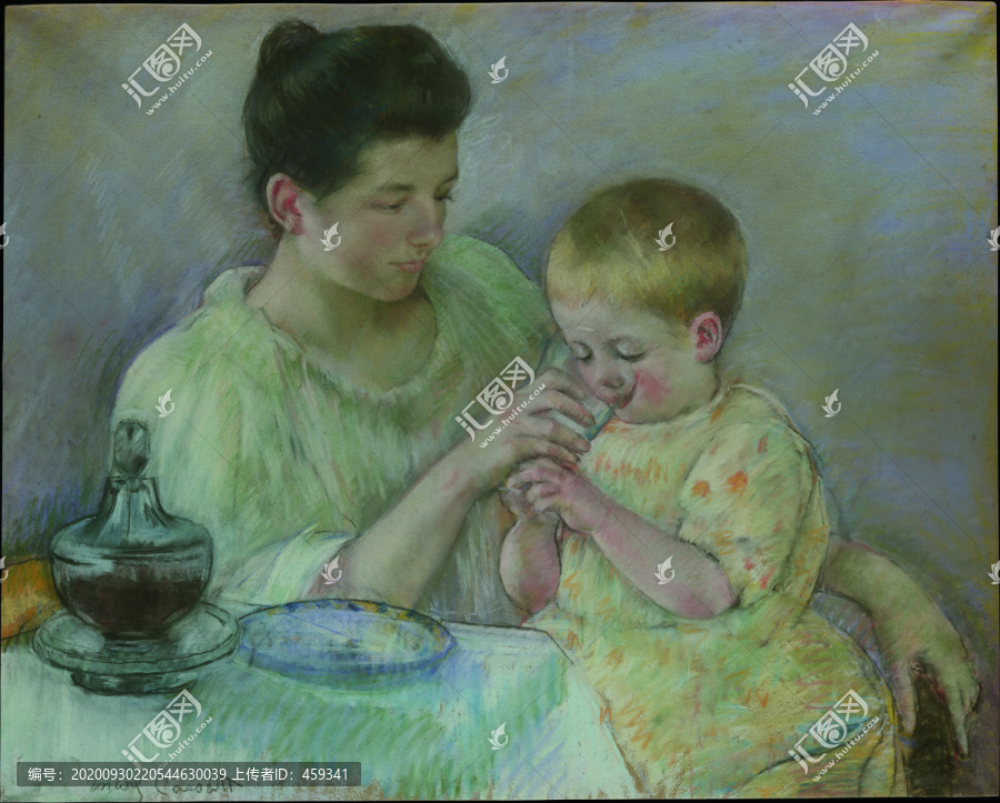 玛丽·卡萨特欧式母子油画装饰画
