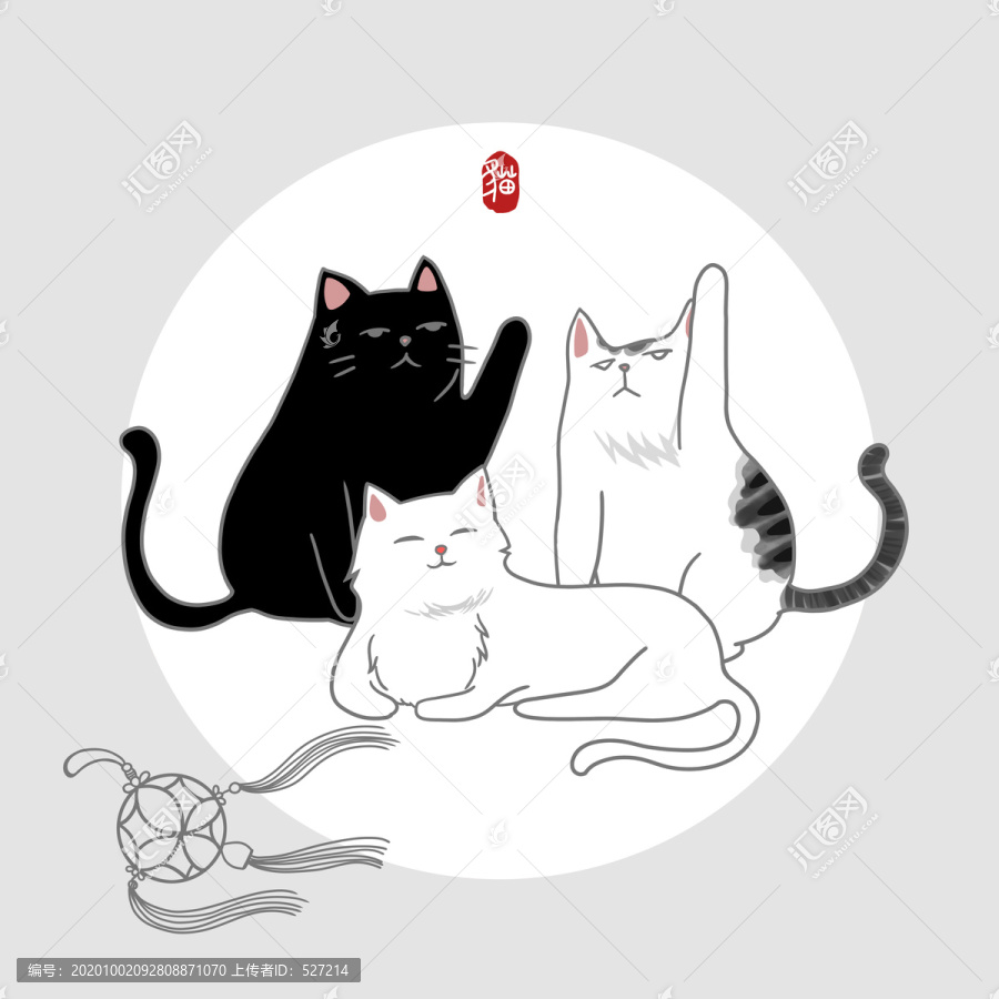 三只肥貓