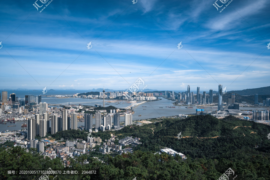 珠海横琴与澳门全景