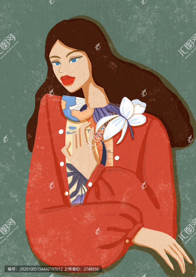 女孩插畫