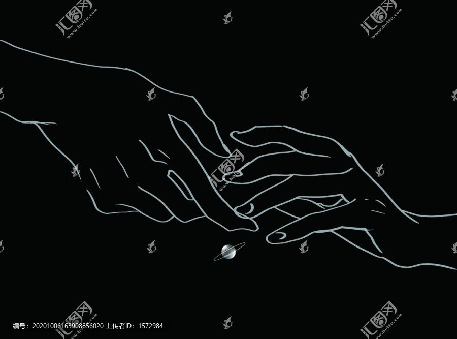 牽手手繪
