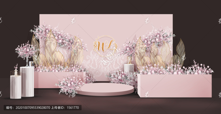 粉色婚禮迎賓