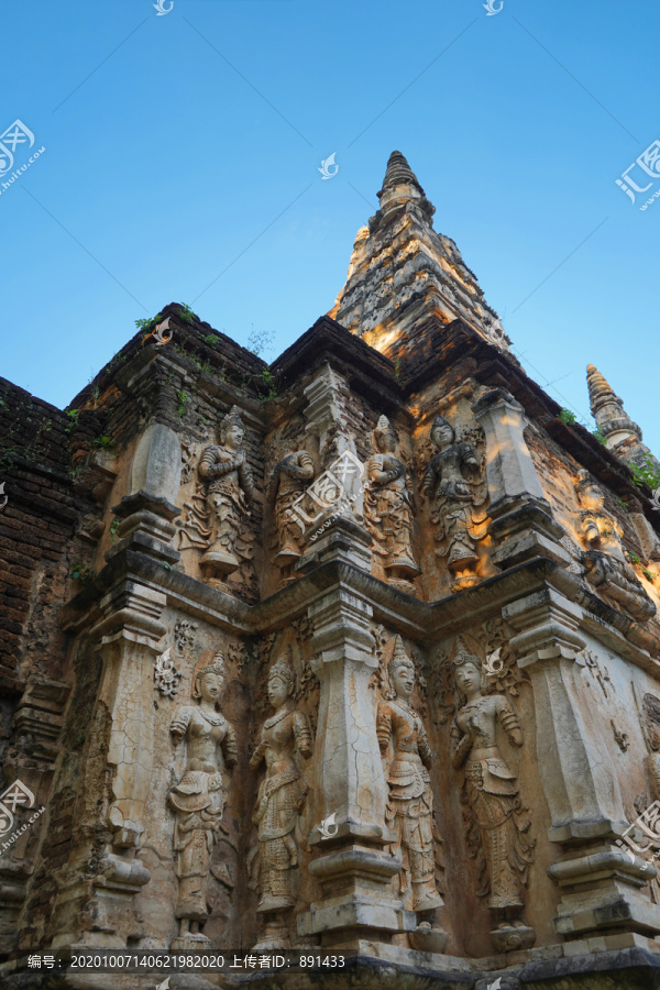 泰国清迈寺院石刻