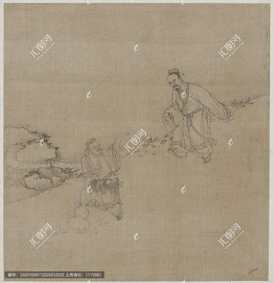 錢選白描人物故事圖