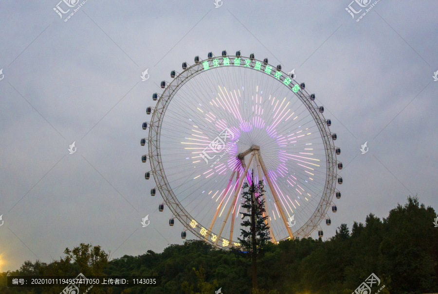 摩天轮夜景大型摩天轮