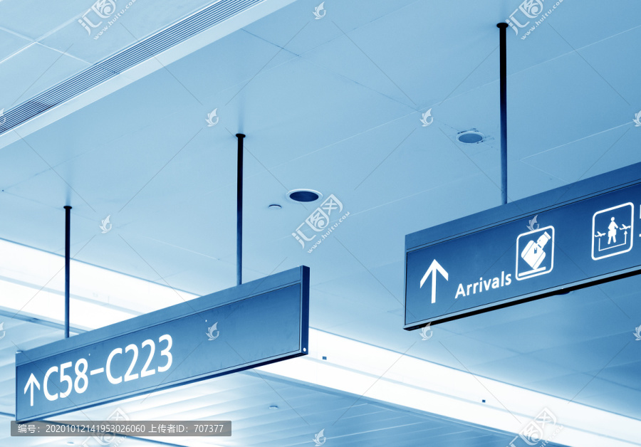 机场登机指路牌