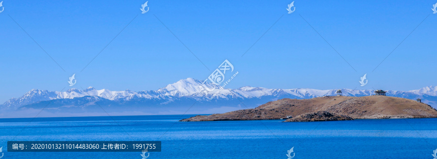 湖面雪山海洋