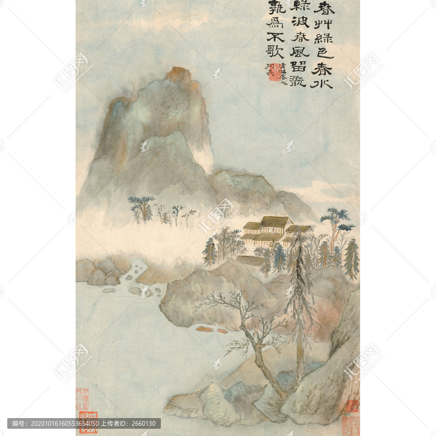 石濤國(guó)畫山水