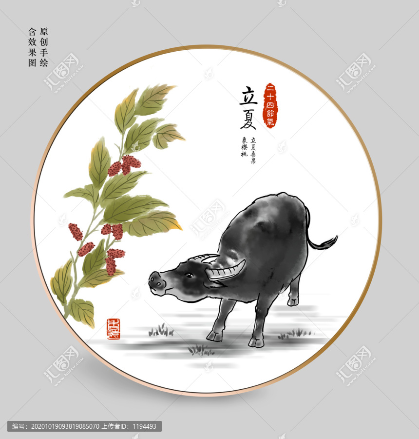 立夏國畫