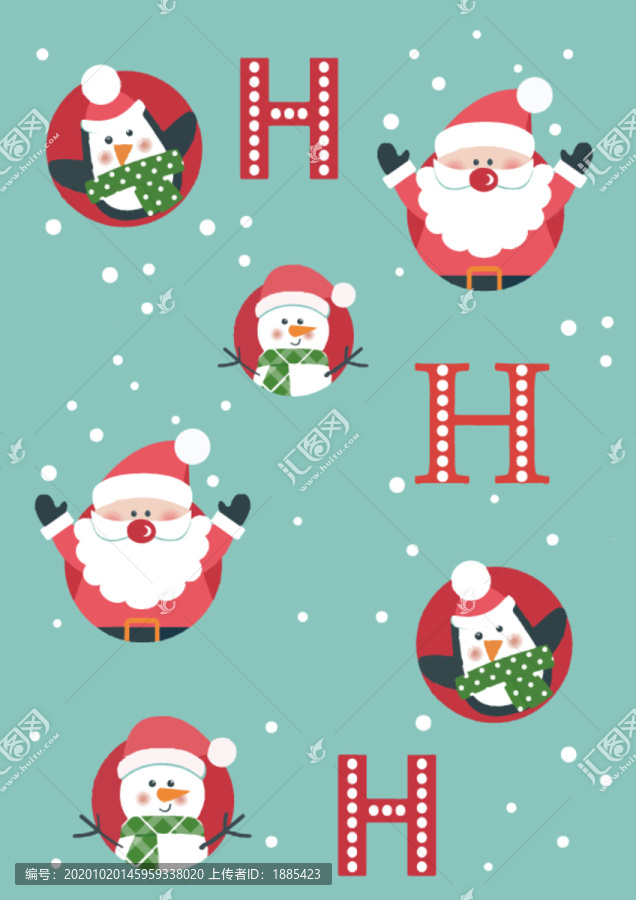 圣誕老人圣誕雪人圣誕節(jié)素材