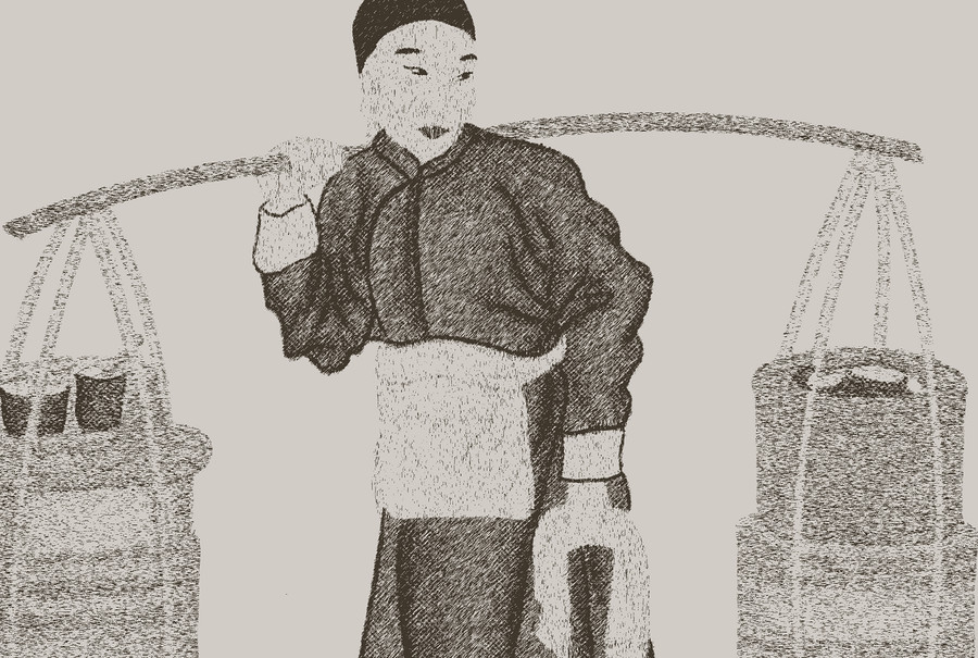賣杏仁茶小販