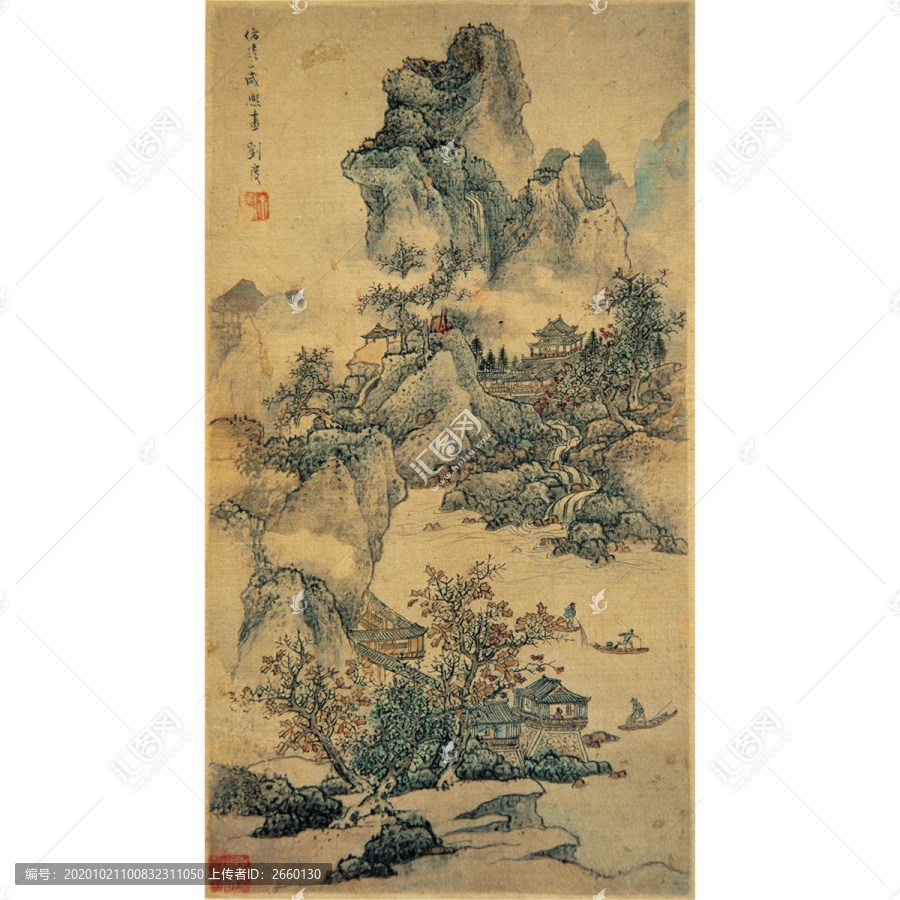 劉度山水樓閣圖