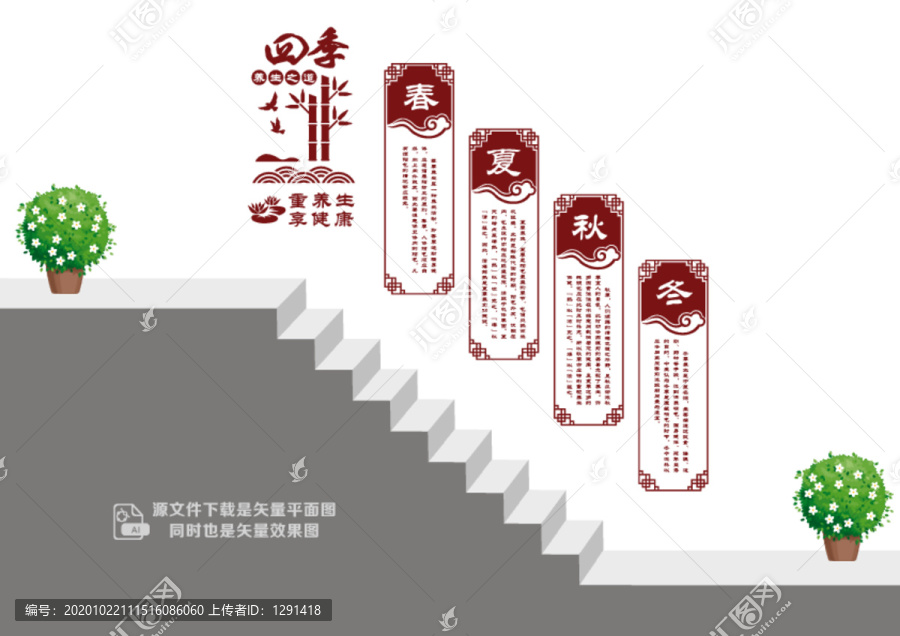 四季養(yǎng)生階梯墻