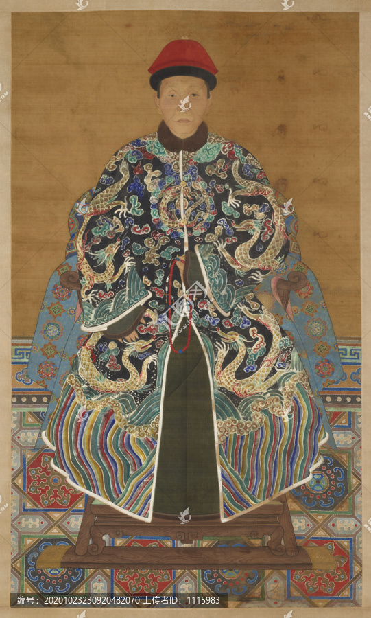 郎世寧帝王貴妃大臣朝服像乾隆皇后