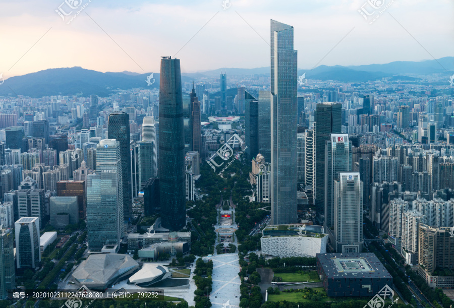 俯瞰广州城市全景