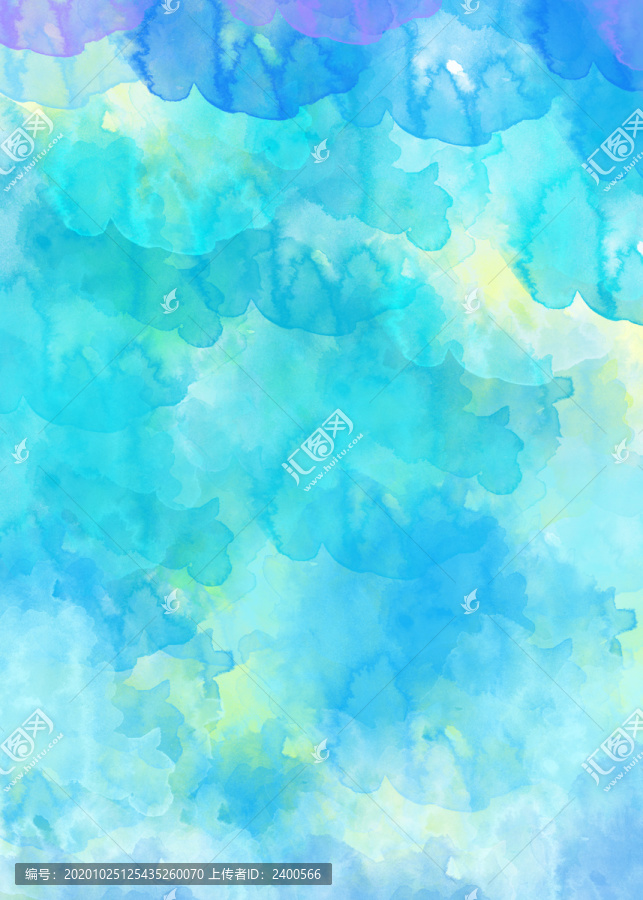 漸變水彩藍(lán)色