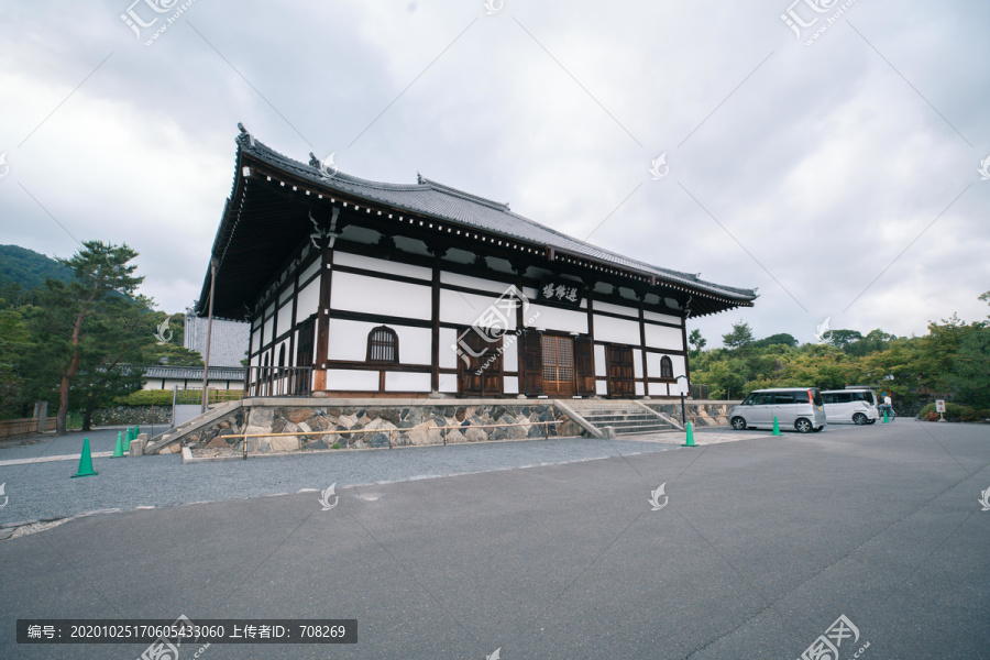 日本京都岚山天龙寺寺庙建筑