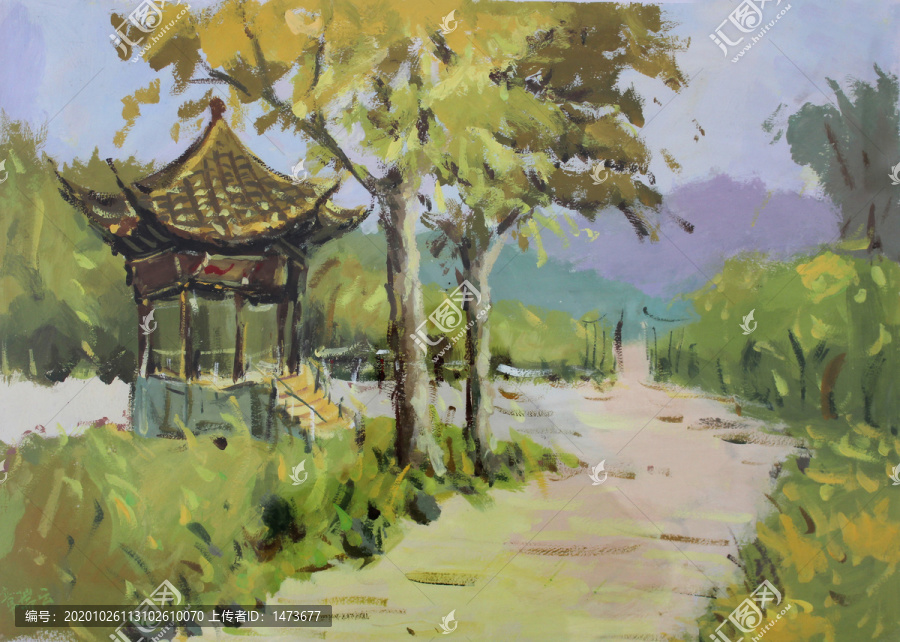 田園風(fēng)景油畫