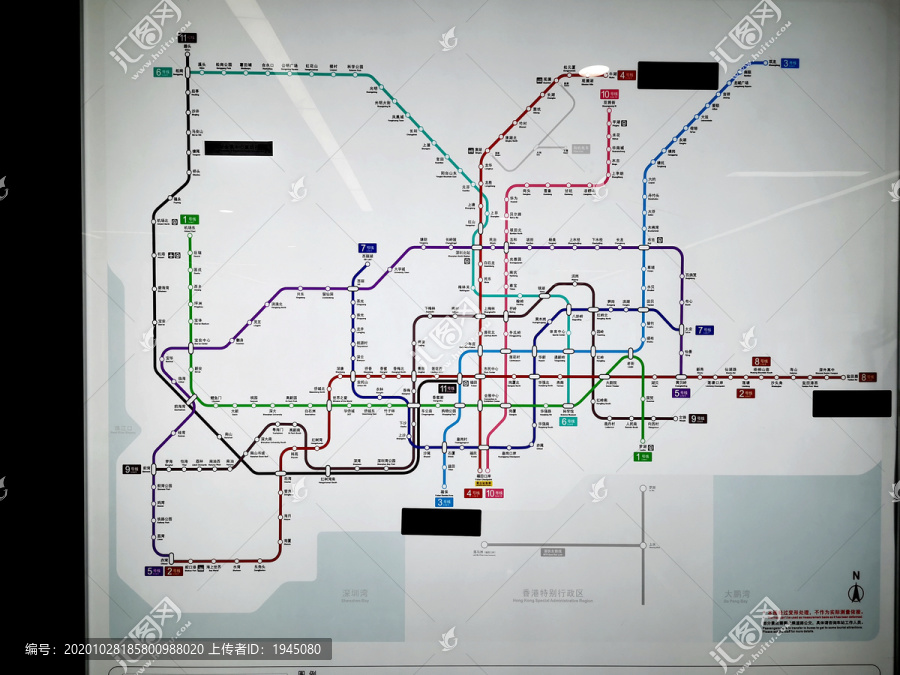 深圳地铁分布图